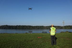 Jeremy Webber III operating drone.
